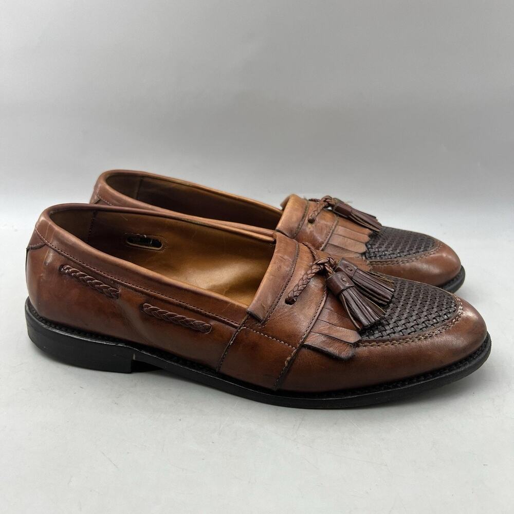 Allen Edmonds Cody Tassel Kiltie Loafers Men Size 9 D Brown Leather Low Shoes